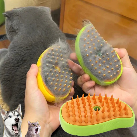 Steamy Cat-Dog Brush – Multifunctional Grooming Tool for Pets